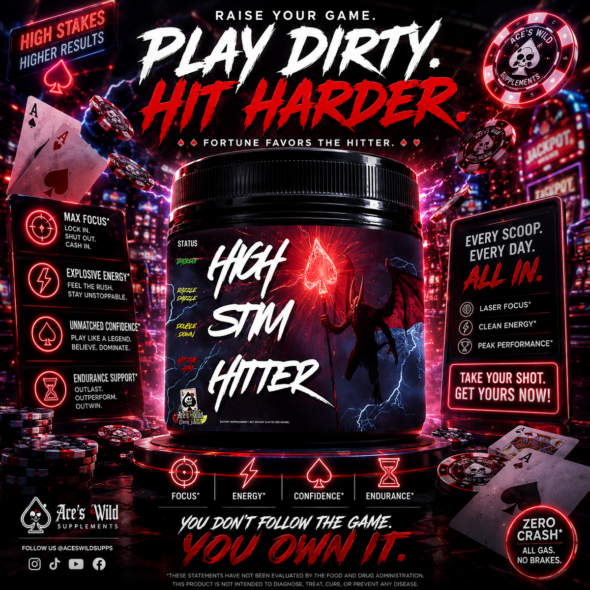High Stim Hitter Extreme Preworkout 40/20 Servings